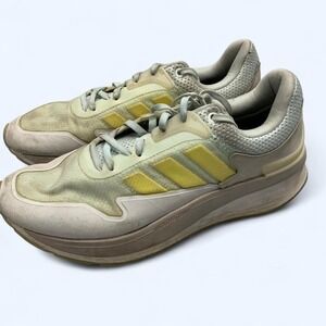 Adidas Lightmotion+ Cream/Yellow Sneakers Sz 10